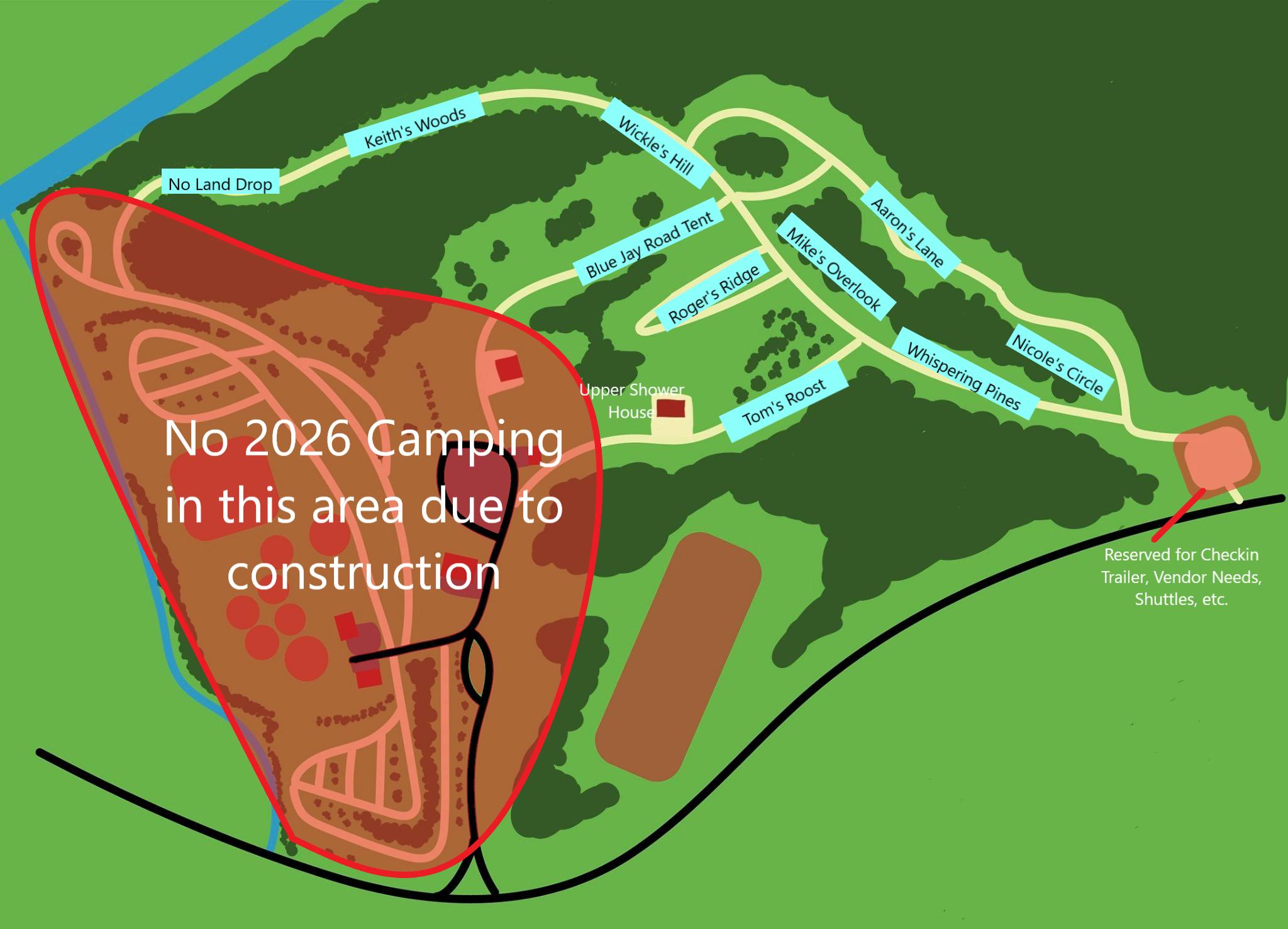no camping in 2026 map